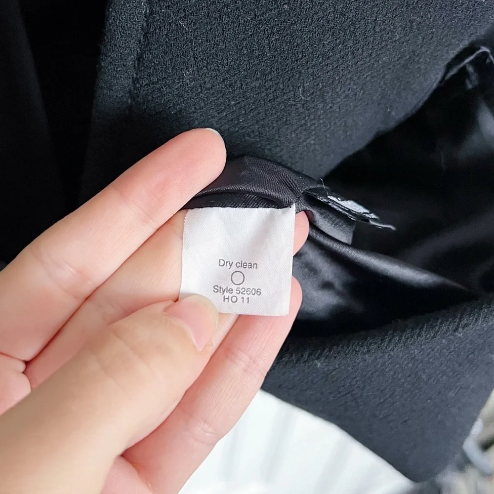 J Crew • Classic Lady Day Coat in Italian double-cloth wool Thinsulate® black